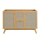 Modway Soma 48" Single or Double Sink Compatible Bathroom Vanity Cabinet - Oak-Wood Grain Finish