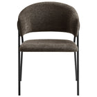 Modway Nella Upholstered Heathered Chenille Dining Chairs - Java/Black - 2 Pack-9