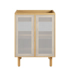 Modway Calla 24" Perforated Metal Bathroom Vanity Cabinet - Oak-Assembly Required