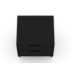 Manhattan Comfort Rockefeller 20.08" Mid-Century Modern 2-Drawer Nightstand - Black-10