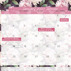 Blueline 2027 Pink Ribbon Monthly Desk Pad Calendar - Pink - 22" x 17" - Bilingual-One month per sheet, one block per day