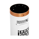 Seville Classics UltraSlimLine Oscillating Tower Fan with Light - White-Soft-Glow LED Light at Base