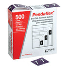 Pendaflex Numeric End Tab Purple Filing Labels - 7 - 500 Pack-Size: 1-1/4"W x 15/16" H