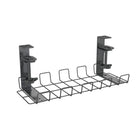 ShoppingAll Under Desk Cable Organizer Tray Wire Management Rack with 10 Cable Ties - Black-SIMPLE INSTALLATION: This under desk cable management tray requires no drilling or tools for installation and easily clamps onto any desk surface up to 3.5cm thick.