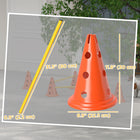 PawHut Dog Agility Hurdle and Cone Set-Three adjustable heights FOR different pet sizes-easy to disassemble poles AND cones FOR easy transport 