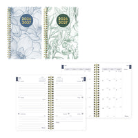 Blueline - Agenda Scolaire Hebdomadaire/Mensuel - 8 po H x 5 po l - Motif Floral - Anglais-13 mois, de juillet à juillet