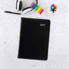 Staples 2027 Weekly/Monthly Planner - 11" H x 8" W - Black - Bilingual-Personal information page includes section for General, Emergency and Medical, dates to remember page, and three year future planning