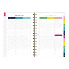 Emily Ley Simplified 2026-27 Student Weekly/Monthly Planner - 8 ½" x 6" - Floral - English-Also includes a class schedule, weekly schedule, school year review, daily routine, 2 future planning pages and a removable ruler