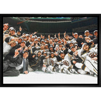 Boston Bruins 2011 Stanley Cup - Framed Canvas - 31" x 22"-Premium canvas print with gallery-wrapped edges