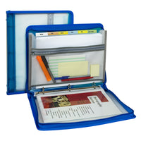 C-Line Ring Binder/Expanding File Storage System-Featuring a three-ring binder, seven pocket expanding file and zippered pencil pouch, this versatile organizer stores documents, paperwork and more