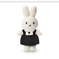 Just Dutch Miffy Handmade Bunny Plush Toy - School Uniform Outfit-Charming handmade plush toy features the iconic Miffy character in a beautifully hand-crocheted outfit