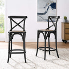 Modway Gear Counter Stool - Black-Non-Marking Foot Caps