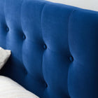 Modway Emily Biscuit Tufted Performance Velvet Full Headboard - Navy-Elegant Biscuit Tufted Buttons