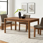 Modway Alba Extendable Dining Table - Walnut-Chevron Pattern