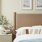 Modway Rael Performance Velvet Twin Headboard - Taupe-Stain-Resistant Performance Velvet