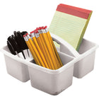 Teacher Created Resources Plastic Storage Caddy - White - 6 Pack-Plastic storage caddy