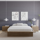 Nexera Malibu Bed Frame - Queen Size - Brown Oak-6
