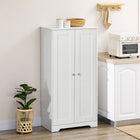 HOMCOM 27.6" L Pantry Cabinet - White-Anti-tipping design enhances safety and stability