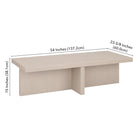 Hudson&Canal Elna 54"W Rectangular Coffee Table - Alder White-9