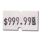 Motex MX5500 Plus Permanent Labels - 1 Line - 8 Characters - White - 10000 Labels-1 Line, 8 Characters