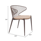 Zuo Silues Dining Chair - Taupe/Brown - Set of 2-6