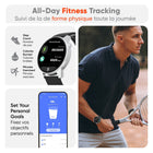 HyperGear Activ8 Smartwatch + Fitness Tracker-Daily step count, distance, and calories burned