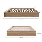 Nexera James Platform Bed - Queen Size - Brown Oak-7