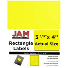 JAM Paper Mailing Address Labels, 3 1/3 x 4, Neon Yellow, 3 sets of 120 (354328049g)-Yellow