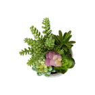 Monarch Specialties 9366 9" Tall Artificial Succulents - Grey Cement Pots - Set of 2-Each artificial plant is styled in a sleek grey cement pot, providing durability while enhancing its realistic look