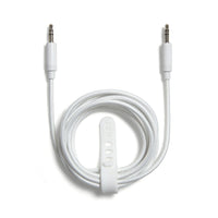 NXT Technologies 4 Ft. Braided Mini-phone Stereo 3.5mm Cable - White-4' braided cable resists snags and tangles