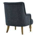 Modway Ellington Fabric Upholstered Accent Armchair - Slate Blue-Non-Marking Floor Glides