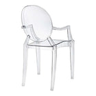 Nicer Furniture Louis XVI Transparent Ghost Chair-Innovative modern design - Clear, Sturdy polycarbonate, Trendy