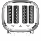 Salton NuRetro Digital 4 Slice Toaster - Metallic Silver-Removable stainless steel crumb tray simplifies clean up and keeps counters tidy.
