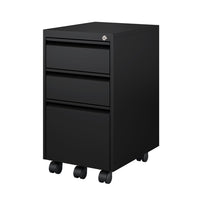 Ceha MDG Series Box-Box-File Mobile Pedestal - Jet Black -Secure Storage: Lockable central system with 2 keys for peace of mind.