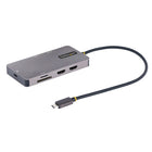 Startech USB C Multiport Adapter - Dual HDMI Video - 4K 60Hz - 2Pt 5Gbps USB-A Hub - 100W Power Delivery Pass-8-in-1 multiport adapter: USB-C dock features DP 1.4 Alt Mode w/DSC & MST supporting up to Dual 4K 60Hz (4K 30Hz w/DP1.2) HDMI 2.0b HDR. 2-port USB-A 3.2/3.1 Gen1 5Gbps hub. 1x BC 1.2/7.5W Fast Charge. 100W PD Passthrough, SD/MicroSD reader, GbE