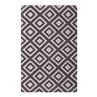 Modway Alika Abstract Diamond Trellis Area Rug - 5 ft W x 8 ft L - Ivory/Charcoal-Abstract Diamond Trellis Area Rug