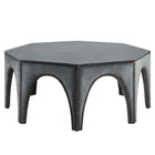 Modway Victory Performance Velvet Ottoman - Grey-Nailhead Ottoman