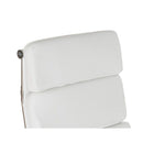 Plata Import Paco Office Chair PU Leather High Back Foam Metal Frame - White-Tilt Mechanism