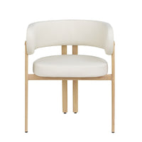 Brassex Brayden Visiting Chair - Set of 2 - Cream-Includes: 2 dining chairs