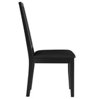 Modway Arlo Vegan Leather Upholstered Faux Rattan and Wood Dining Side Chairs - Black - 2 Pack-Assembly Required
