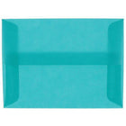 JAM Paper A6 Translucent Vellum Invitation Envelopes - 4.75" x 6.5" - Aqua Blue - 25 Pack (PACV664)-Aqua Translucent