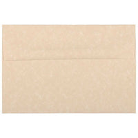JAM Paper A8 Parchment Invitation Envelopes - 5.5" x 8.125" - Brown Recycled - 50 Pack-Colour: Brown, Envelopes feature a marbled parchment finish for an elegant touch