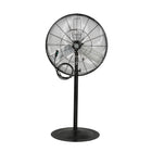 Matrix Industrial 30" Outdoor Misting and Oscillating Pedestal Fan-Features a misting hub, adjustable height and heavy-duty round base for added stability