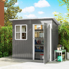 Outsunny 7' x 4' Outdoor Storage Shed with Window-Transparent windows and vents improve natural light and airflow
