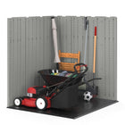 Suncast Everett Storage Shed - 6' x 5' - Dove Grey-Pad lockable resin handles for added security, lock not included.