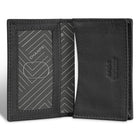 Champs Onyx Leather Card Case - Black-Back slip pocket