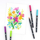 Tombow Dual Brush Pen, Bright, 10/Pack-Brush Tip works like a Paint Brush to create fine, medium or bold strokes
