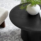 Modway Holloway 30" Round Wood Coffee Table - Black-Non-Marking Felt Pad