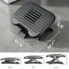 ShoppingAll Ergonomic Height Adjustable Under Desk Footrest with Massage Roller - Black-Lifting your feet helps correct your sitting posture, reducing pressure on the sciatic nerve and alleviating discomfort in the hips, back, and knees.