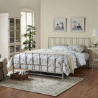 Modway Estate Queen Bed - Grey-Sturdy Powder Coated Steel Frame